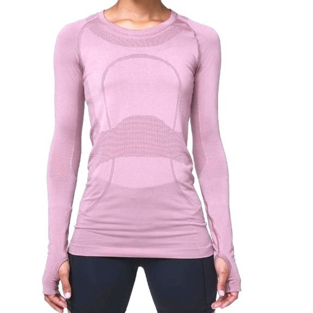 Lululemon Swiftly Tech Long Sleeve Crew Vintage Mauve Pink‎ Womans Size 6